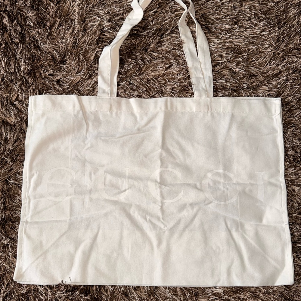 Gucci Ivory Canvas Tote